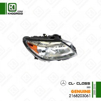 چراغ جلو فابریکی تو سفید سمت شاگرد بنز CL550و 2005 تا 2010 جنیون 2168203061