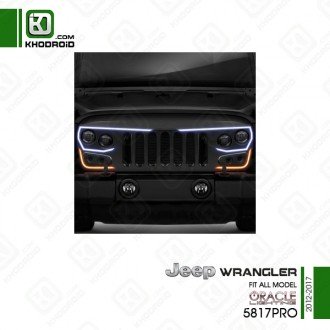 جلو پنجره ال ای دی جیپ wrangler و 2012 تا 2017 و oracle lighting و 5817PRO