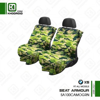 روکش صندلی سفارشی بی ام و x5 و 2005 تا 2021 seat armour و SA100CAMOGRN